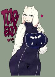 1girls 2d 2d_(artwork) 2d_artwork big_ass big_breasts clothed color comic comic_cover english english_text furry goat mature_female milf monster_girl sindoll solo_female text toriel undertale undertale_(series) video_games wide_hips