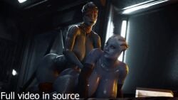 amateursfm animated asari bouncing_breasts female full_video_at_source futa_on_futa futanari gif huge_breasts large_ass liara_t'soni mass_effect samara thick_thighs