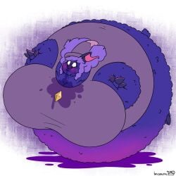 big_breasts blueberry_inflation breasts huge_breasts incidentalsnail spherical_inflation sunken_head sunken_limbs