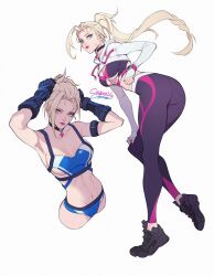 1girls big_breasts blonde_hair blue_eyes breasts busty cammy_white citemer cleavage curvaceous curvy curvy_body curvy_female curvy_figure female huge_breasts large_breasts scar sports_bra street_fighter street_fighter_6 voluptuous