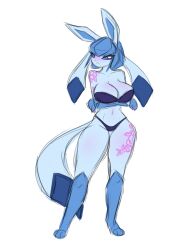 big_breasts breasts buutymon female glaceon pokémon_(species) pokemon thick_thighs wide_hips