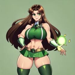 ai_generated ben_10 ben_tennyson benfire dc female_ben large_breasts lowres rule_63 starfire tagme teen_titans thick_thighs thin_waist wide_hips