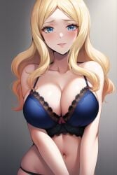 ai_generated assassination_classroom blonde_hair breasts female female_only irina_jelavic looking_at_viewer nai_diffusion solo stable_diffusion zormolo