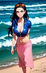 ai_generated breasts female female_only long_hair nico_robin one_piece post-timeskip sirpercedalai stable_diffusion