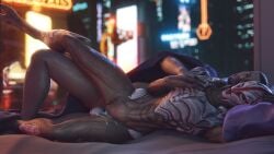 3d after_orgasm after_sex after_vaginal afterglow alien alien/human bioware cum cum_in_pussy cum_inside doinks-ahoy facepaint high_quality high_resolution highres human interspecies mass_effect nyreen_kandros sex turian