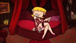 blonde_hair breasts cartoon_network codename:_kids_next_door high_heels ice_cream inviting lipstick mega_mom milf nipples see-through see-through_clothing unknown_artist