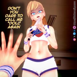 1girls anthro ass bare_breasts biped breasts bunny bunny_ears bunny_girl bunny_tail cleavage cleavage_cutout fear female female_anthro furry gijinka igneuzz knife lewd lola_bunny looney_tunes mammal space_jam tagme tail tsundere warner_brothers