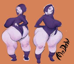 1girls ass big_ass big_breasts breasts dc dc_comics fat_ass fat_ass_teen fat_thighs female huge_ass huge_breasts huge_thighs lard_ass massive_thighs modaw presenting_hindquarters rachel_roth raven_(dc) solo superheroine teen_titans thick_thighs wide_hips