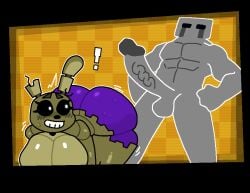 1boy1girl aged_up animatronic back_view big_ass big_breasts big_butt butt crossgender crushtrap crying_child erection female five_nights_at_freddy's five_nights_at_freddy's_3 fnaf genderswap genderswap_(mtf) imminent_rape imminent_sex looking_at_another looking_back male/female mrs_afton muscular nude purple_girl rule_63 springtrap springtrap_(fnaf) sweat sweatdrop sweating veiny_penis wendy_afton william_afton