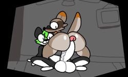 animated anthro ass balls big_ass big_ass_(male) big_butt bodily_fluids bouncing_butt brown_body brown_fur buttjob canid canine canis cum cumshot dan_(danthewolfdog) duo ejaculation ejaculation_between_cheeks fox fur genital_fluids genitals green_body green_fur grey_fox hot_dogging huge_ass huge_butt hybrid jack_(biboioioi) male male/male mammal orange_body orange_fur penis semen sex short_playtime superiorfox urocyon vein veiny_penis white_body white_fur wolfdog