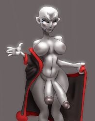 1futa 2021 2_penises alien asajj_ventress bald balls big_breasts breasts diphallia diphallism erection futa_only futanari grey_body grey_skin huge_cock humanoid humanoid_penis multi_penis nipples nude one_eye_closed oogabutt penis solo solo_futa standing star_wars wide_hips