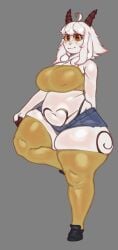 1girls big_belly big_breasts koi_alive oc pyrojey thick_thighs