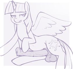 2013 alicorn balls cutie_mark dickgirl equine feral friendship_is_magic hair half-closed_eyes horn horse horsecock intersex looking_at_viewer my_little_pony penis pony precum redintravenous solo twilight_sparkle_(mlp) vein wings