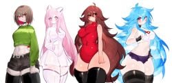 2d 2d_(artwork) 2d_artwork 4girls ahoge ami_(gwain_saga) blue_eyes blush bottom_heavy breasts brown_hair chara chara_(undertale) child_bearing_hips color crop_top dress female female_only friday_night_funkin friday_night_funkin_mod girlfriend_(friday_night_funkin) gwain_saga large_breasts leotard long_hair looking_at_viewer medium_hair midriff multicolored_hair multiple_girls navel pear-shaped_figure pear_shaped pear_shaped_female pink_eyes pink_hair purple_eyes red_eyes red_hair shorts sky_(friday_night_funkin) skyblue skyblue_(friday_night_funkin) thick_thighs thighhighs thighs thunder_thighs undertale undertale_(series) usa37107692 very_long_hair wide_hips zettai_ryouiki