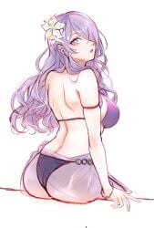 alternate_costume ass bikini camilla_(fire_emblem) camilla_(summer)_(fire_emblem) female female_only fire_emblem fire_emblem_fates fire_emblem_heroes kisaragi_(kisaragi0530) nintendo official_alternate_costume purple_bikini purple_swimsuit solo swimsuit