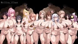 10girls 4boys bikini cilica crossover furen_e_lustario group hakase_fuyuki hololive hololive_english hololive_gen_0 hololive_japan hololive_myth igarashi_rika imminent_sex kurusu_natsume logo_parody luis_cammy micro_bikini mori_calliope nijihub nijisanji pornhub pornhub_bra sakura_ritsuki seto_miyako sorahoshi_kirame tokino_sora virtual_youtuber vtuber