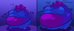 big_breasts blueberry_inflation breasts huge_breasts nolemgren spherical_inflation sunken_head sunken_limbs thick_thighs wide_hips