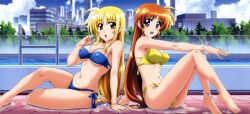 2girls arms bikini blonde_hair female female_only hashimoto_takayoshi head legs multiple_girls tagme