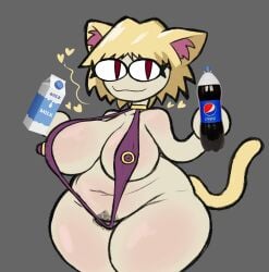 almost_naked big_breasts cat_ears cat_tail catgirl chubby chubby_female cumlord cumlord_(artist) eyelashes just_coffee melty_blood milk neco-arc overweight pepsi pilk pubic_hair red_eyes thick_ass thick_thighs tsukihime type-moon whore xd yellow_hair