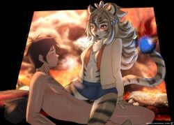 catgirl durga_(tokyo_afterschool_summoners) furry interspecies karthus_(oc) krimson_karma original_character