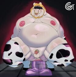 absurd_res anal anal_insertion animal_print anthro arm_warmers armwear asgore_dreemurr balls beard belly big_dildo big_nipples blindfold blonde_hair bodily_fluids boss_monster bovid broken_horn caprine chastity_cage chastity_device chinstrap_beard clothing cocoronut cow_print cowprint_leggings crouching dildo drooling facial_hair facial_piercing fat floor floppy_ears fur furry genitals goat hair hi_res horn humanoid_genitalia humanoid_penis innie_navel legwear looking_pleasured lube lube_on_dildo male male_only mammal medium_hair moobs mostly_nude navel nipples nose_piercing nose_ring obese obese_male open_mouth open_smile overweight overweight_male penis piercing purple_dildo riding_dildo ring_piercing saliva sex_toy small_penis smile solo stretched_anus superchub sweat thick_thighs thigh_highs tight_fit tile tile_floor undertale undertale_(series) white_body white_fur