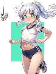 1girls blush blush_lines blushes blushing blushing_at_viewer buruma cake cameltoe eating ebora female female_only food green_eye green_eyes green_eyes_female gym_uniform index looking_at_viewer medium_hair shoes solo strawberry teenage_girl teenager to_aru_majutsu_no_index white_hair white_hair_female young youngmanisdown