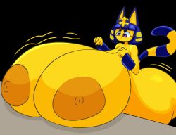 1girls animal_crossing ankha big_breasts breasts fair_argument_but… female female_only huge_breasts nintendo solo solo_female thick_thighs user3345 video_game_character wide_hips