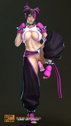 3d daz3d dildo dildo_in_pussy exposed_pussy fighting_pose juri_han masturbation sex_toy sinae_art_studio solo street_fighter street_fighter_6 vaginal