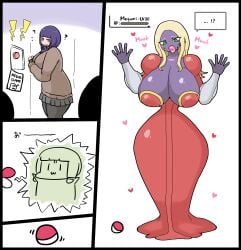 female high_heels huge_ass huge_breasts human_to_pokemon izumi_(artist) jynx pokemon pokemon_(species) species_transformation thick_lips thick_thighs transformation wide_hips