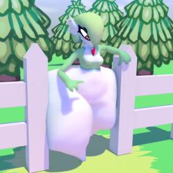 3d animated gardevoir huge_ass mysterydad no_humans no_sound pokemon pokemon_(species) stuck stuck_in_object tagme thick_thighs video