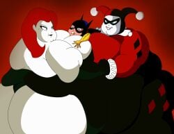 3girls ass barbara_gordon batgirl batman:_the_animated_series batman_(series) bbw belly belly_smother big_ass big_belly big_breasts breasts dc dc_comics dcau fat fat_ass female female_only femdom femsub harley_quinn harley_quinn_(classic) huge_ass huge_breasts morbidly_obese multiple_girls obese overweight poison_ivy poison_ivy_(dcau) poomanda smothering the_new_batman_adventures