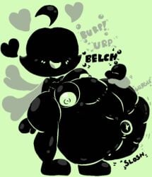 animated big_breasts gif gurgle gurgling heart huge_belly hyper_belly mr._game_and_watch ms._game_and_watch mysticemerald_(artist) nintendo nitrobutter no_eyes patting_belly slosh sloshing_belly struggling_prey thick_thighs vore vore_belly