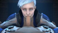 animated blowjob blue_eyes blue_hair female frost_(mortal_kombat) looking_at_viewer mortal_kombat mortal_kombat_11 partial_male pov sfm skeletron27 sound source_filmmaker tagme video