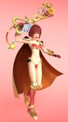 bikini bikini_armor blade blue_eyes kairi kingdom_hearts open_mouth red_hair short_hair surprised transformation usbsantiago