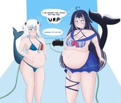 belly_inflation big_belly burp burping gawr_gura hololive hololive_english hololive_myth indie_virtual_youtuber inflated_belly inflation inflation_fetish shylily tagme virtual_youtuber water_inflation