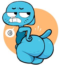 1girls anthro ass big_ass blue_fur bubble_butt cartoon_network cellulite dat_ass domestic_cat feline female furry huge_ass massive_ass mature_female milf nicole_watterson solo spaghettiz swimsuit tail the_amazing_world_of_gumball thighs