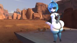 3d 3d_(artwork) adorable ass background_character background_characters big_penis blue_eyes blue_hair bottomless cute cute_face desmond_jablonoski emotionless femboy feminine_male greyscalespy hand_on_butt holding_penis legwear looking_at_viewer male male_only mimi_sentry oc one_eye original_character original_characters plump_ass presenting_ass presenting_hindquarters robot robot_humanoid sentry-chan sentry_(team_fortress_2) sentry_turret sfm shirt smaller_male source_filmmaker spy_(team_fortress_2) team_fortress team_fortress_2 tf2 unexpressed valve valve_(company) white_skin young