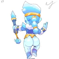 amber_(brawl_stars) ass ass_focus blue_body blue_skin brawl_stars crystal dat_ass frost_queen_amber_(brawl_stars) hi_res huesosdry ice supercell tagme