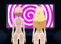 akame_ga_kill! ass crossover female female_only hypnosis leone_(akame_ga_kill!) naked nude pussy rwby shinzu031 tagme yang_xiao_long