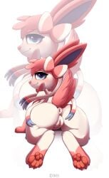 4_toes absurd_res anus claws dinoalpaka eeveelution feet female feral generation_6_pokemon genitals hi_res humanoid_genitalia humanoid_pussy nintendo pawpads paws pink_anus pink_pussy pokemon pokemon_(species) pussy solo sylveon toes