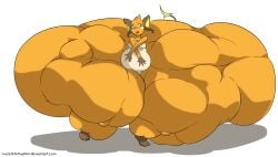 1girls anthro ass ass_bigger_than_body belly breasts colossal_ass embarrassed embarrassed_nude_female fat female female_focus female_only furry hips hyper_ass large_ass large_breasts myfetishsituation nintendo nude nude_female orange_fur overweight overweight_female pokemon pokemon_(species) raichu red_eyes stomach thick_thighs thighs thunder_thighs trying_to_cover_up two_tone_fur wide_hips