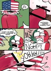 2boys blush comic countryhumans gay male male_only mexico_(countryhumans) red_body red_skin spanish_text text united_states_of_america_(countryhumans) yaoi