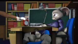 3d anthro big_balls big_breasts big_nipples big_penis disney exhibitionism futanari grey_fur judy_hopps masturbation request sfm source_filmmaker thatknowndude tight_clothing zootopia