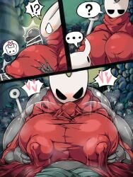 2023 angry_expression anthro areola_outline arthropod ass big_breasts big_butt big_penis black_body blush breast_play breasts cape censored clothed clothing detailed_background digital_media_(artwork) duo erect_nipples erection female genitals heart hi_res hollow_knight hornet_(hollow_knight) huge_breasts huge_butt huge_cock huge_thighs incest insects male male/female nipple_outline nipples osakana2gou outerwear paizuri penis protagonist_(hollow_knight) red_cape sex speech_bubble team_cherry thick_thighs titjob vessel_(species) white_head wide_hips