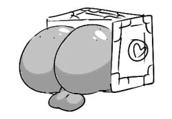 animate_inanimate ass background balls big_ass big_butt box erick1778 grey_skin inanimate male_only portal_(series) portal_2 small_image weighted_companion_cube white_background