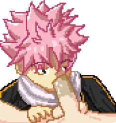 blowjob_only face_closeup fairy_tail hatsuki_art male_only natsu_dragneel sucking yaoi