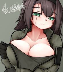 armedshipyard breasts brown_hair escape_from_tarkov green_eyes short_hair