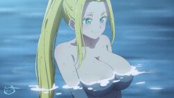 1girls absurd_res bathing beatrix_amerhauser blonde_hair blue_eyes breasts female female_only hi_res keihh large_breasts light-skinned_female light_skin nude nude_female solo water wet zom_100_zombie_ni_naru_made_ni_shitai_100_no_koto