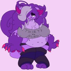 absurd_res age_difference chibitay crystal_(chibitay) female fur grey_hair hair hi_res older_anthro older_female purple_body purple_fur purple_hair