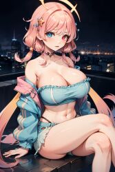 ai_generated big_breasts essievt pink_hair virtual_youtuber vtuber